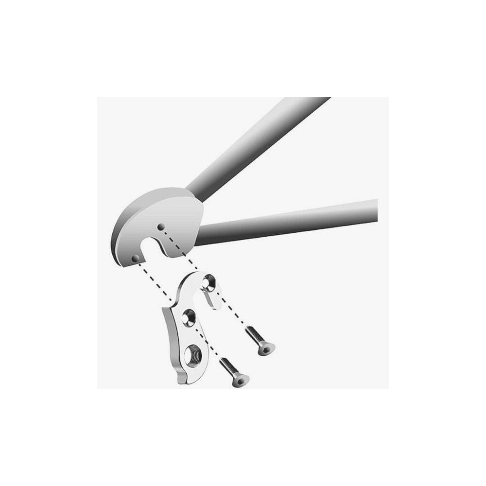 M Part gear hanger for Bulls, Focus, Raleigh bikes, durable replacement bicycle component showing a close-up of the gear hanger part.