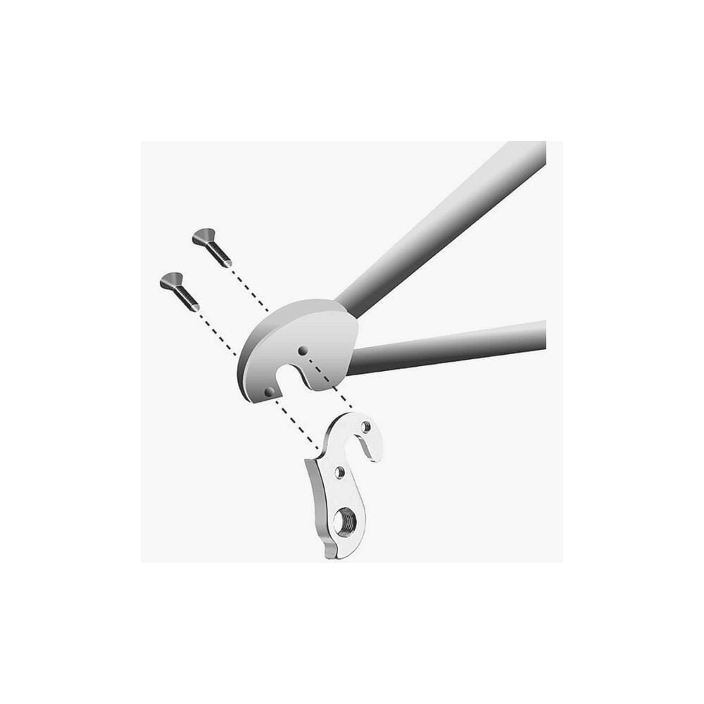 M Part gear hanger for Bulls, Focus, Raleigh bikes, durable replacement component for bike gear systems.