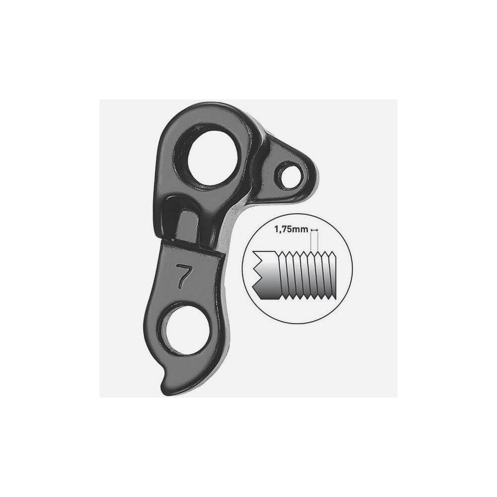 M Part gear hanger for bike frame protection, direct mount M12 1.75, visible in the image with mounting details and component design.