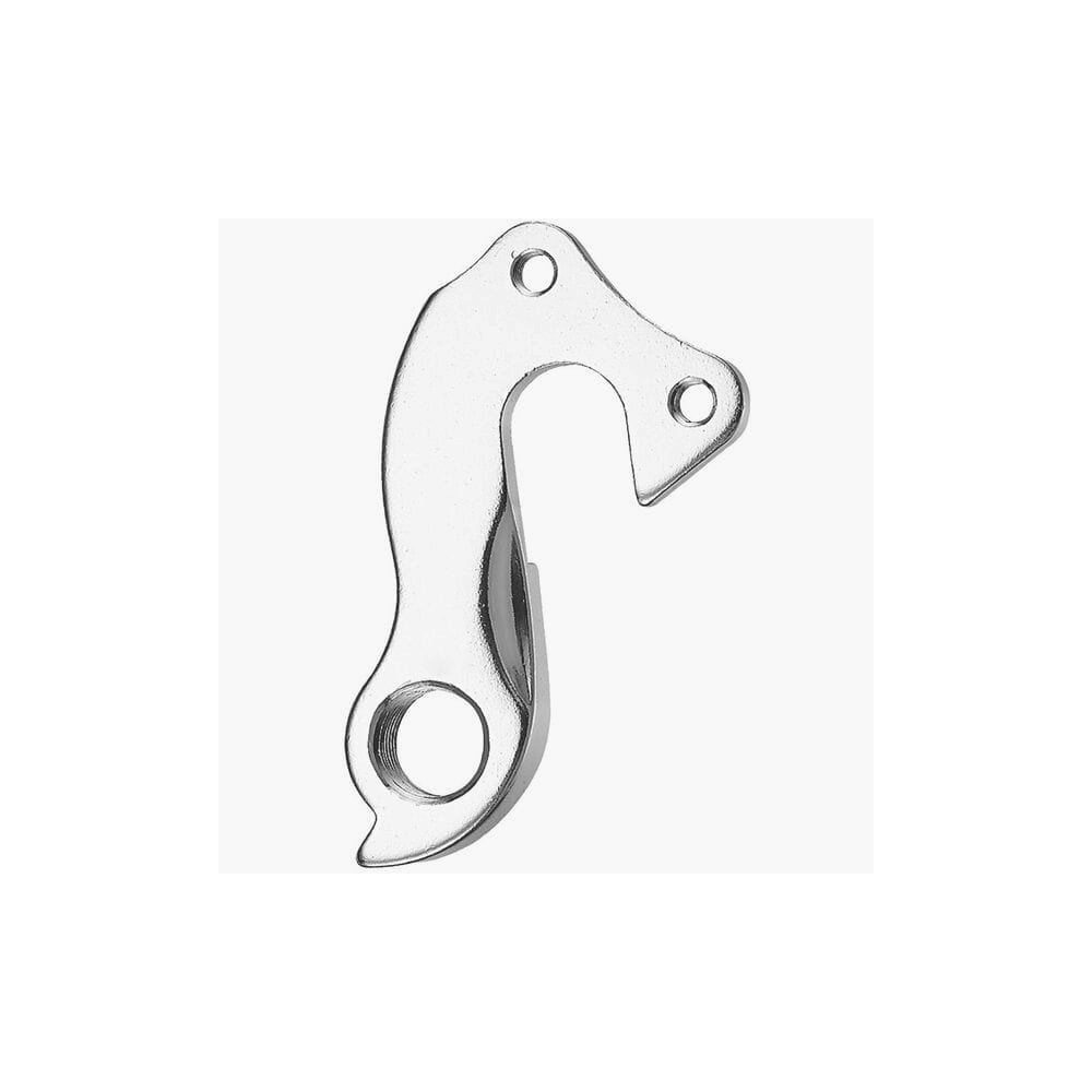 M Part Bulls Hanger bike gear hanger, durable bike frame protection component, black metal with mounting holes, close-up view