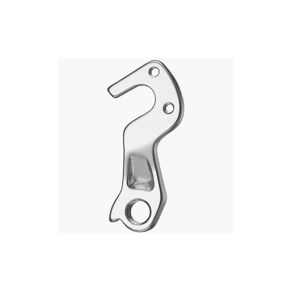 M Part gear hanger for Cube bikes, durable replacement bike frame component, shown attached to bike frame in close-up image.