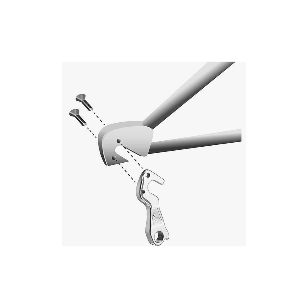 M Part gear hanger for Cube bikes, durable replacement bike frame protector, mounted on a bicycle component.
