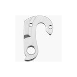 M Part Decathlon bike gear hanger, durable replacement component for bike frame protection, shown in black with mounting holes.