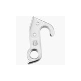 M Part Canyon Silver Anodised Bike Frame Gear Hanger protector mounted on bike component, showing durable metal finish.