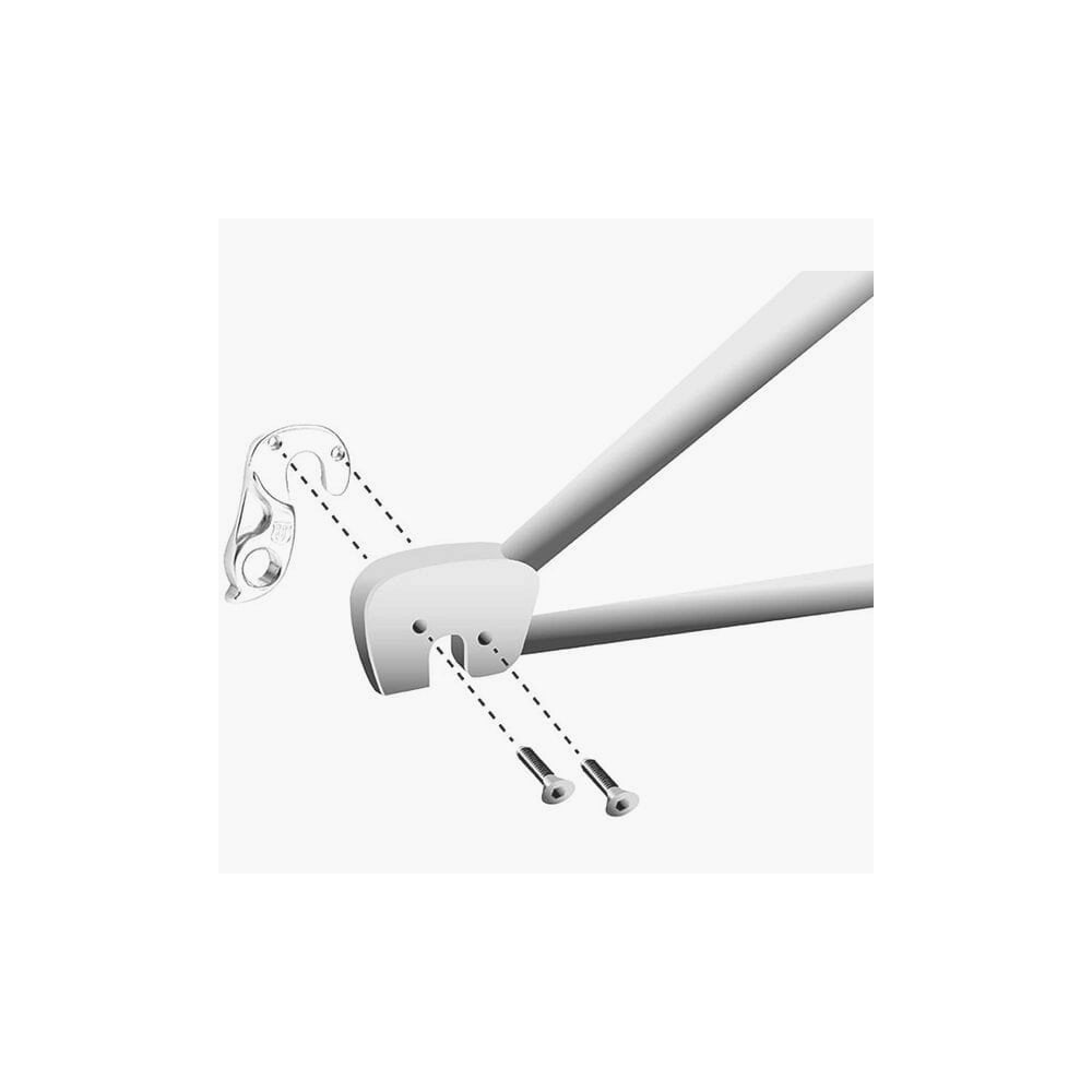 Durable M Part gear hanger replacement component for Bergamont bikes, shown in a close-up image.