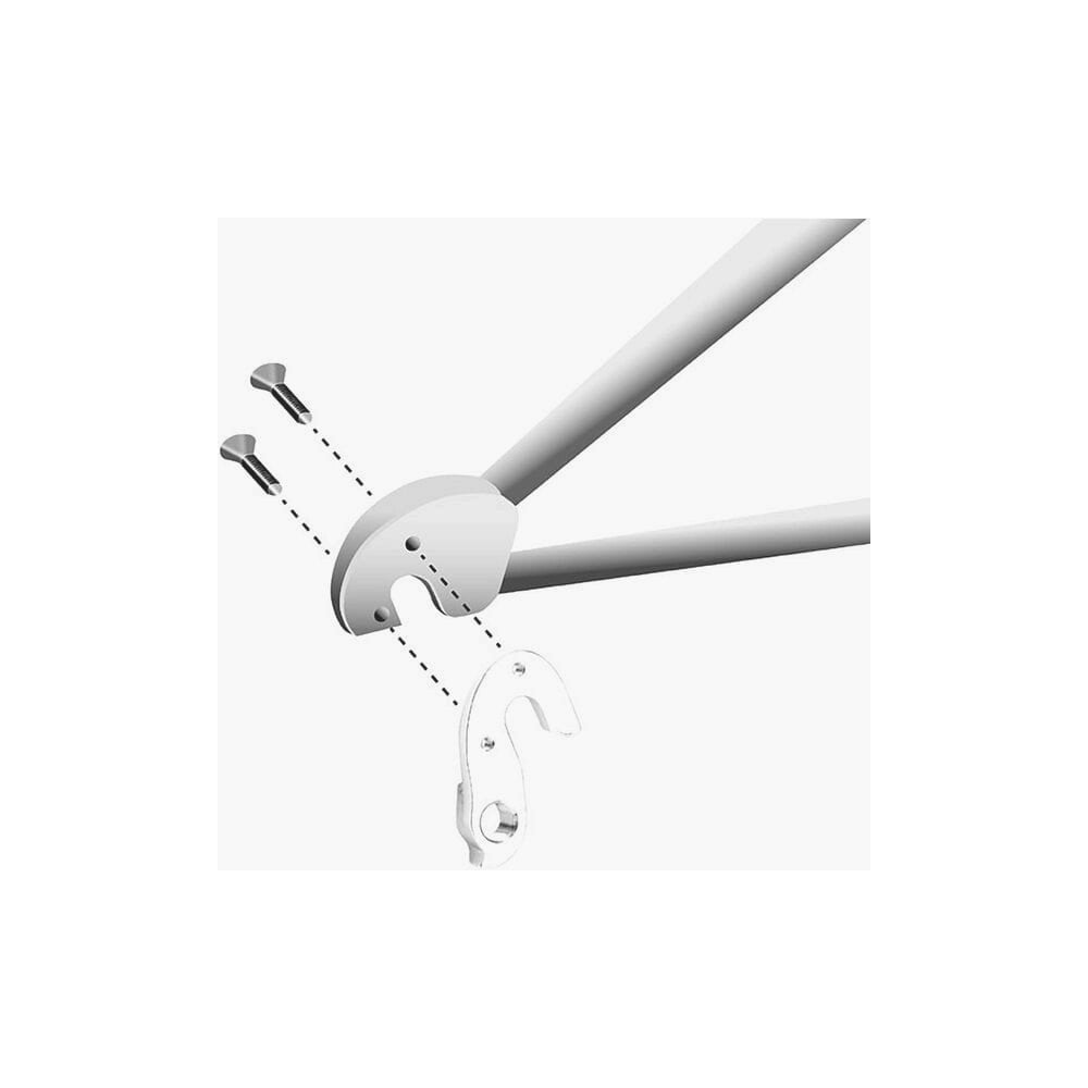 M Part Cube Gear Hanger for bike frame protection, durable component designed for bicycle gear shifting and frame safety.
