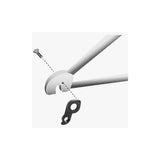 M Part gear hanger for Focus bikes, durable bike frame protection component, shown attached to bike frame in the image.