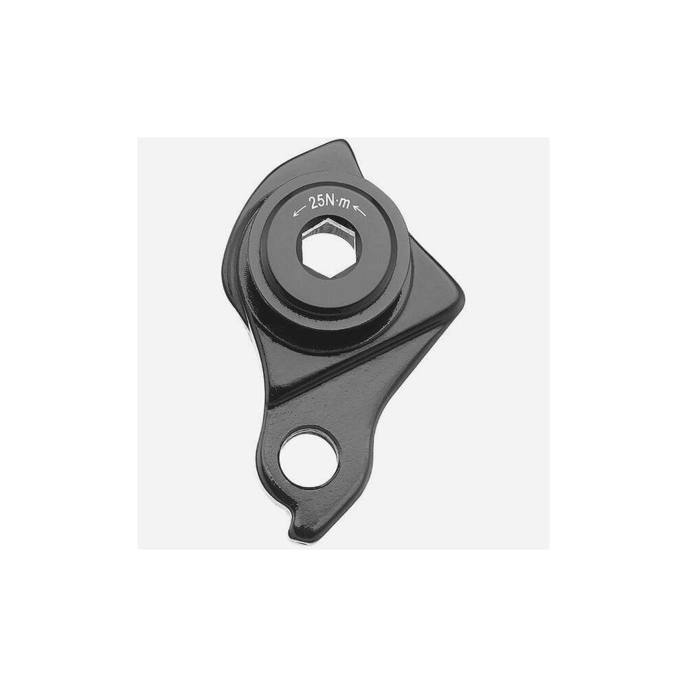 M Part universal gear hanger for SRAM UDH, durable bike frame protector component, shown mounted on a bike frame.