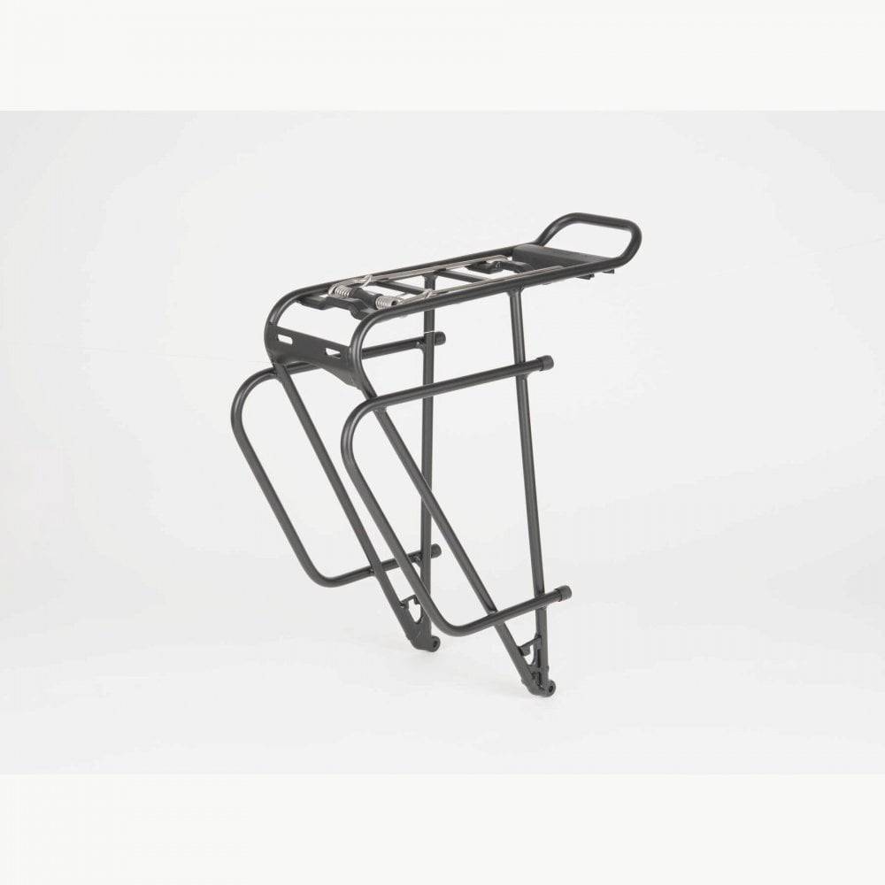 M Part Tour AVS Lite BS rear pannier rack in black for cycling luggage, suitable for 700c bikes, durable bike accessory.