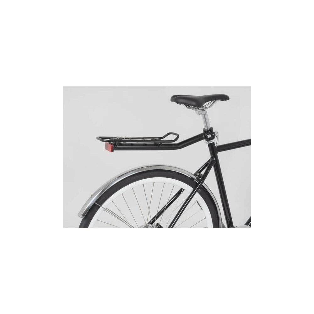 M Part Tour AVS seatpost rear pannier rack in black with AVS-compatible bag mounts, designed for bike accessory customization.