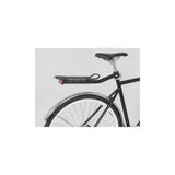 M Part Tour AVS seatpost rear pannier rack in black with AVS-compatible bag mounts, designed for bike accessory customization.