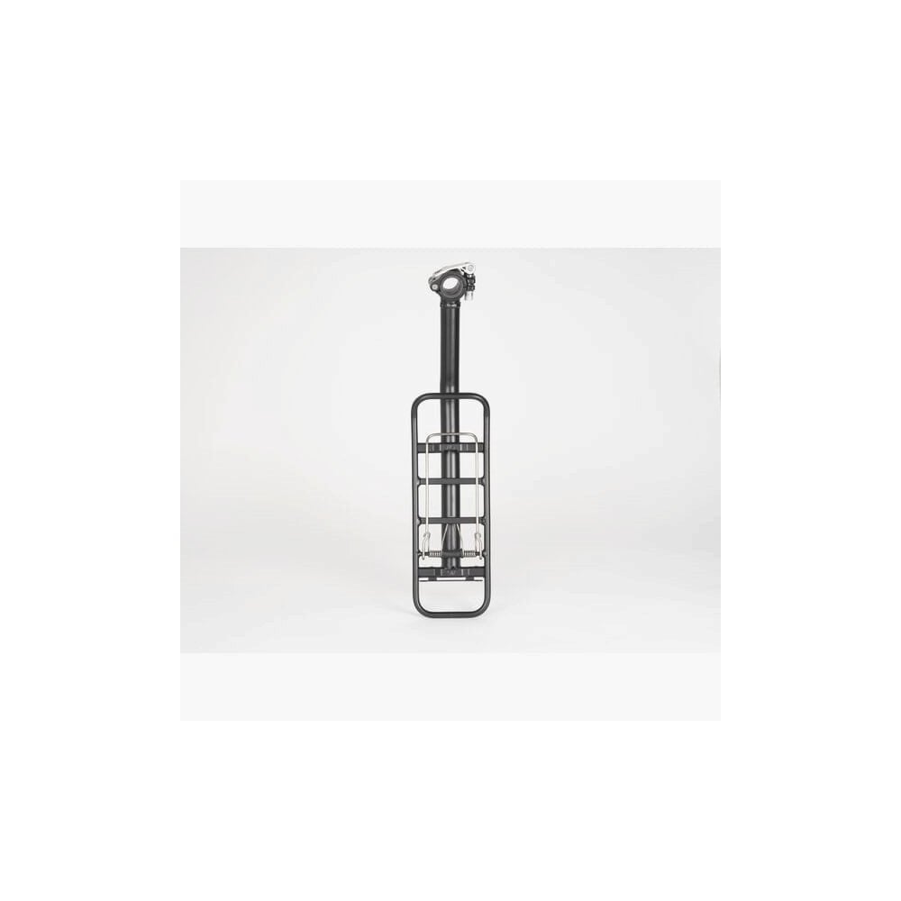 Black M Part Tour AVS seatpost rear pannier rack with AVS compatibility for bike bag attachment.