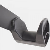M Part wall-mounted horizontal bike rack with adjustable hooks and extension arm for secure bike storage.