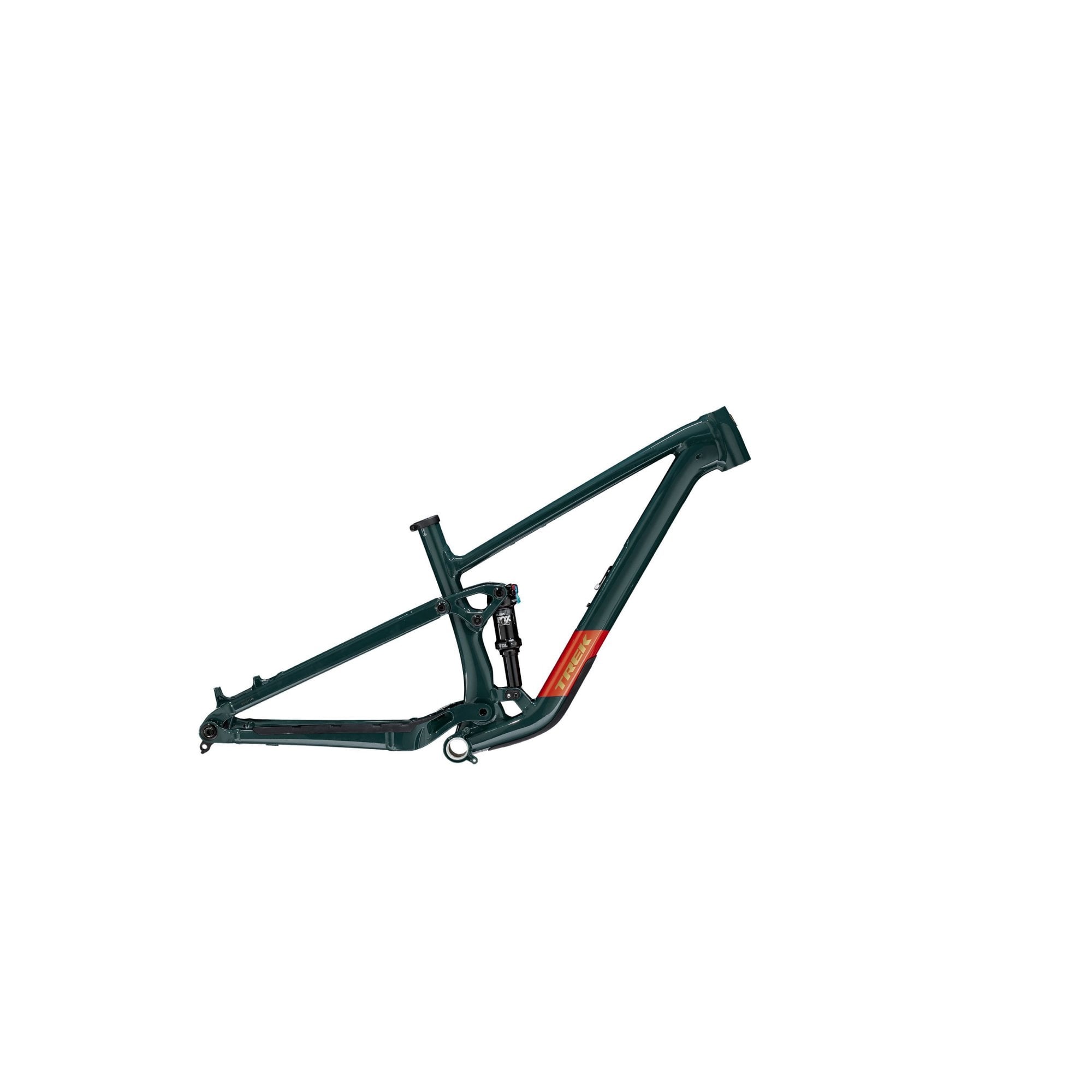 Trek Top Fuel Al Gen 4 MTB frameset, alloy trail 29er bike frame with MX compatibility, mountain biking components