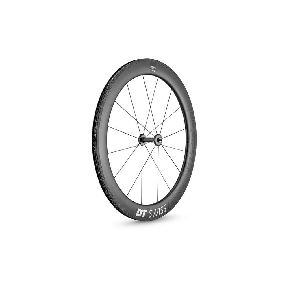 DT Swiss ARC 1400 Dicut carbon clincher road disc wheels with 48mm aero profile, featuring lightweight, aerodynamic design.