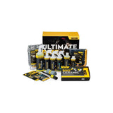 Gtechniq Ultimate Bike Care Kit with ceramic coating, includes bottles and application tools for paint protection at a workshop