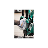Gtechniq Bike Microfibre Wash Mitt for scratch-free bike cleaning, soft microfiber material, workshop setting, close-up view