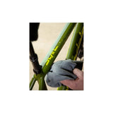 Gtechniq Bike Ceramic Quick Coat application workshop with SiO2 nanotech bike protection product and tools.
