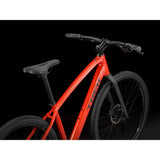 Trek Dual Sport 2 hybrid bike with Shimano 9-speed gears and hydraulic disc brakes, designed for versatile riding and urban commuting.