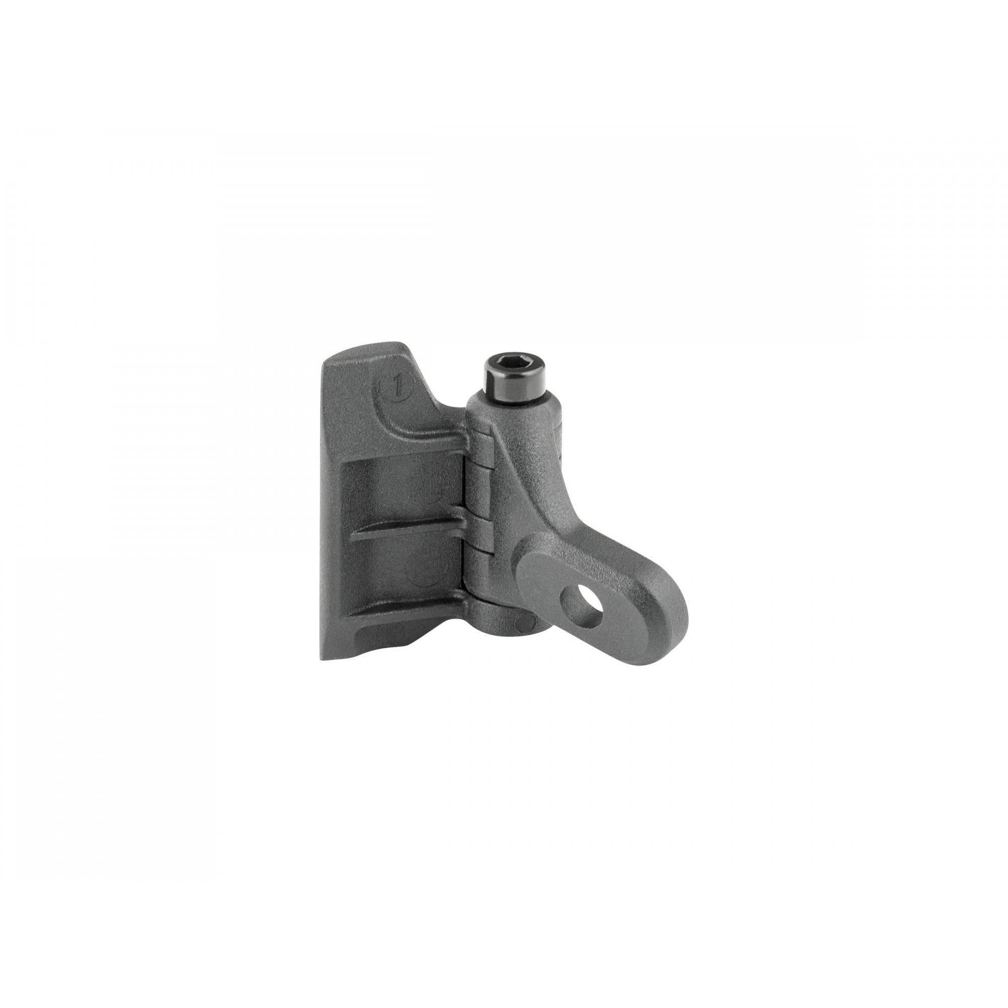 Trek black road bike adjustable chainkeeper preventing chain drops on a bicycle component for easy installation.