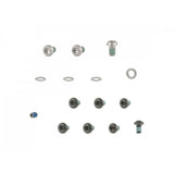 Trek Fetch+ 4 chainguard assembly hardware kit in black for e-bike components, showing various metal mounting parts.