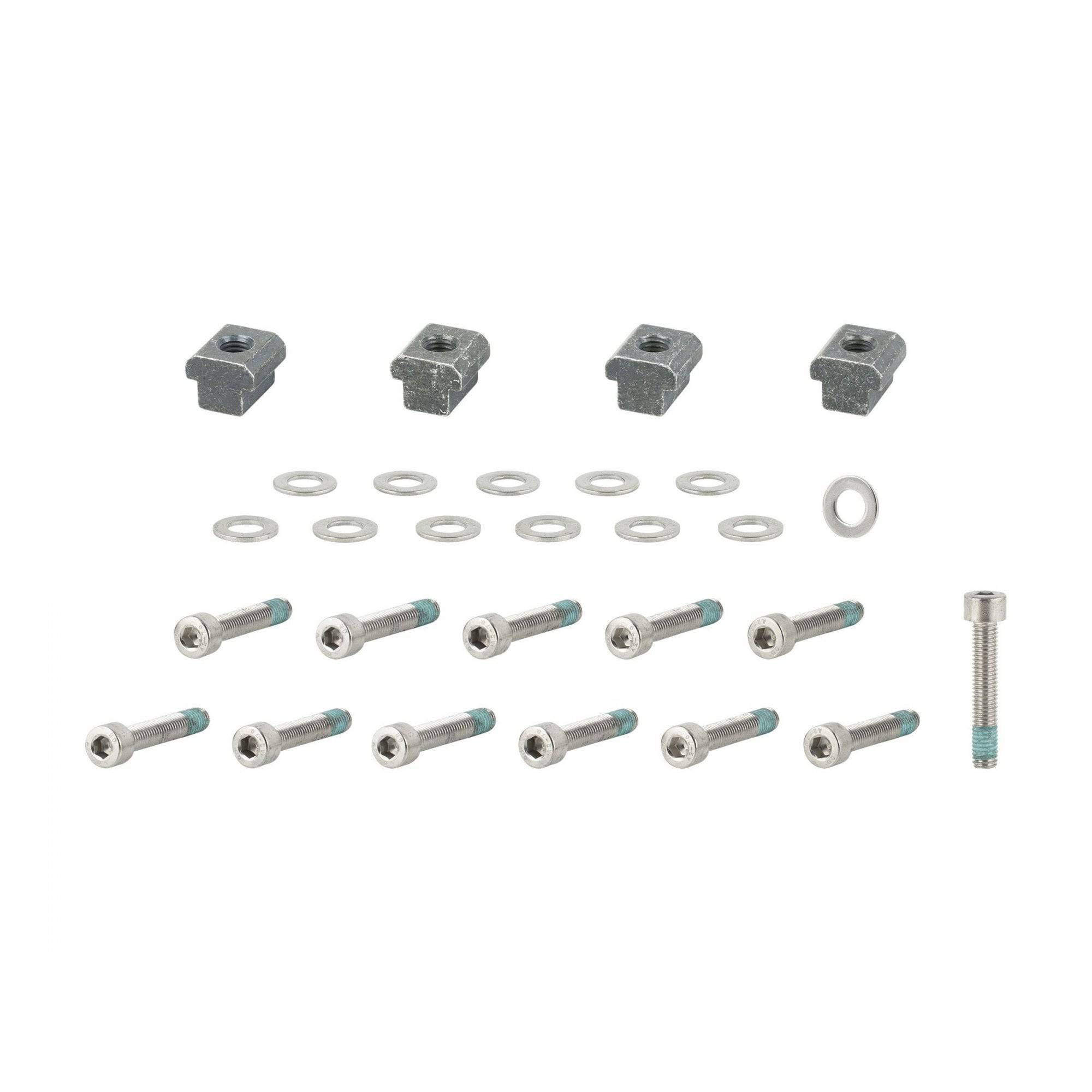 Trek Fetch+ 4 frame hardware kit with M5 x 12mm black and chrome components for e-bike maintenance and repair.