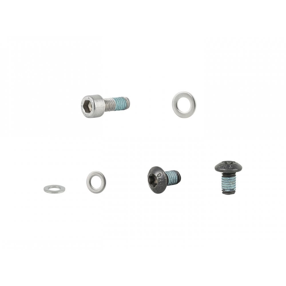 Trek Fetch+ 4 front fender mount kit with black components, M5/M6 bolts, and 16mm/10mm fasteners for bike repair.