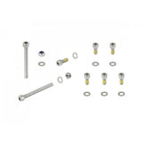 Trek Fetch+ 4 front steer cable mount hardware kit in chrome with M8 x 20mm bolts, designed for e-bike components.
