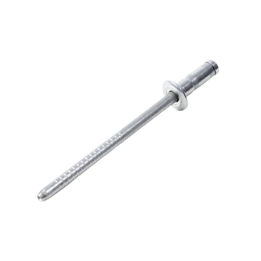 Trek 10mm large flange grey rivet for bike frame fastener, 1/8 inch by 0.460 inch, showing the rivet's head and shaft.