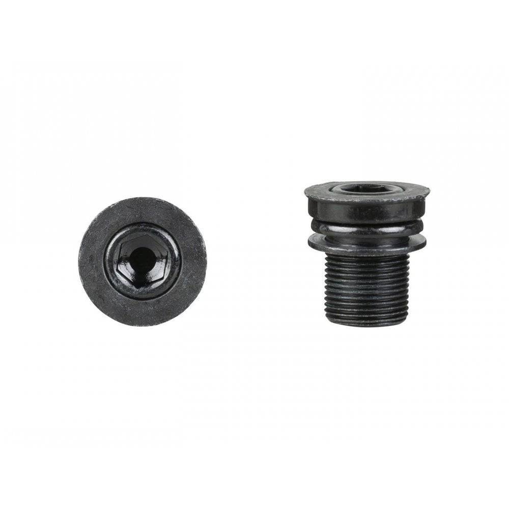Black Prowheel crankarm bolts for Trek bikes, M15 x 22.5mm drivetrain components, shown on a bicycle part.