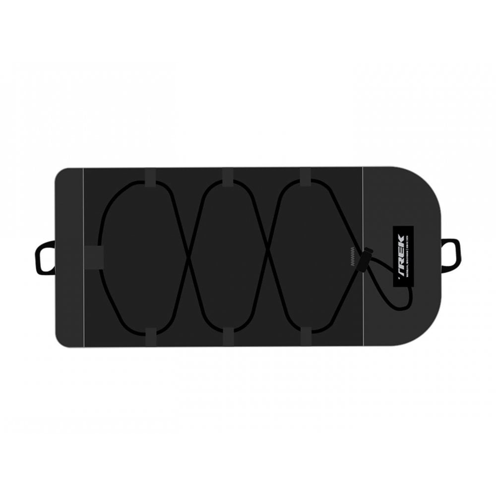 Black Trek Boot Bag 7L, durable travel footwear storage and protection accessory with zipper closure and compact design.