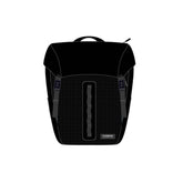 Trek single 9L black bike pannier bag for commuting, durable waterproof accessory for bicycle storage.