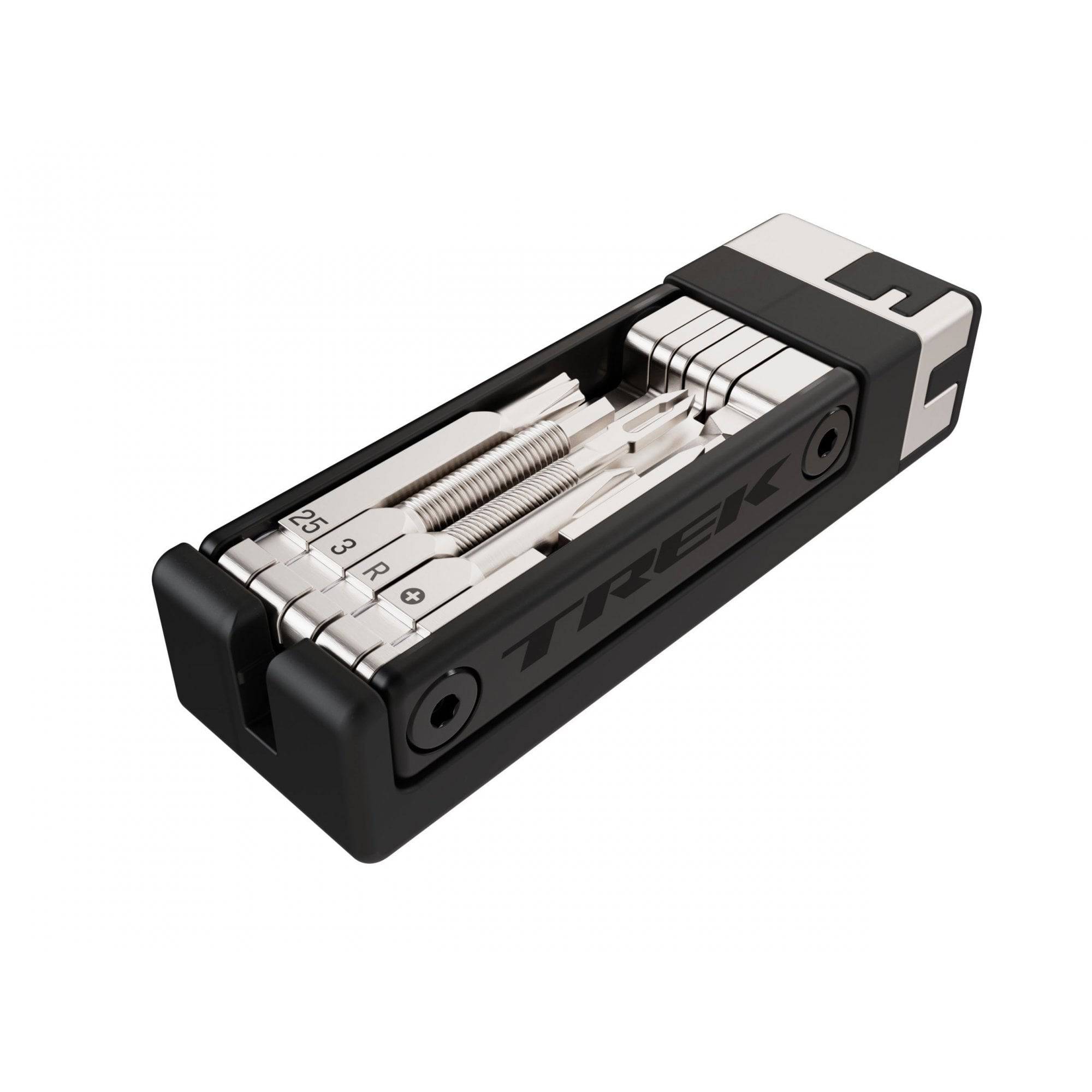 Trek Pro BITS multi-tool in black with 18 functions, compact and durable workshop tool for versatile repairs and maintenance.