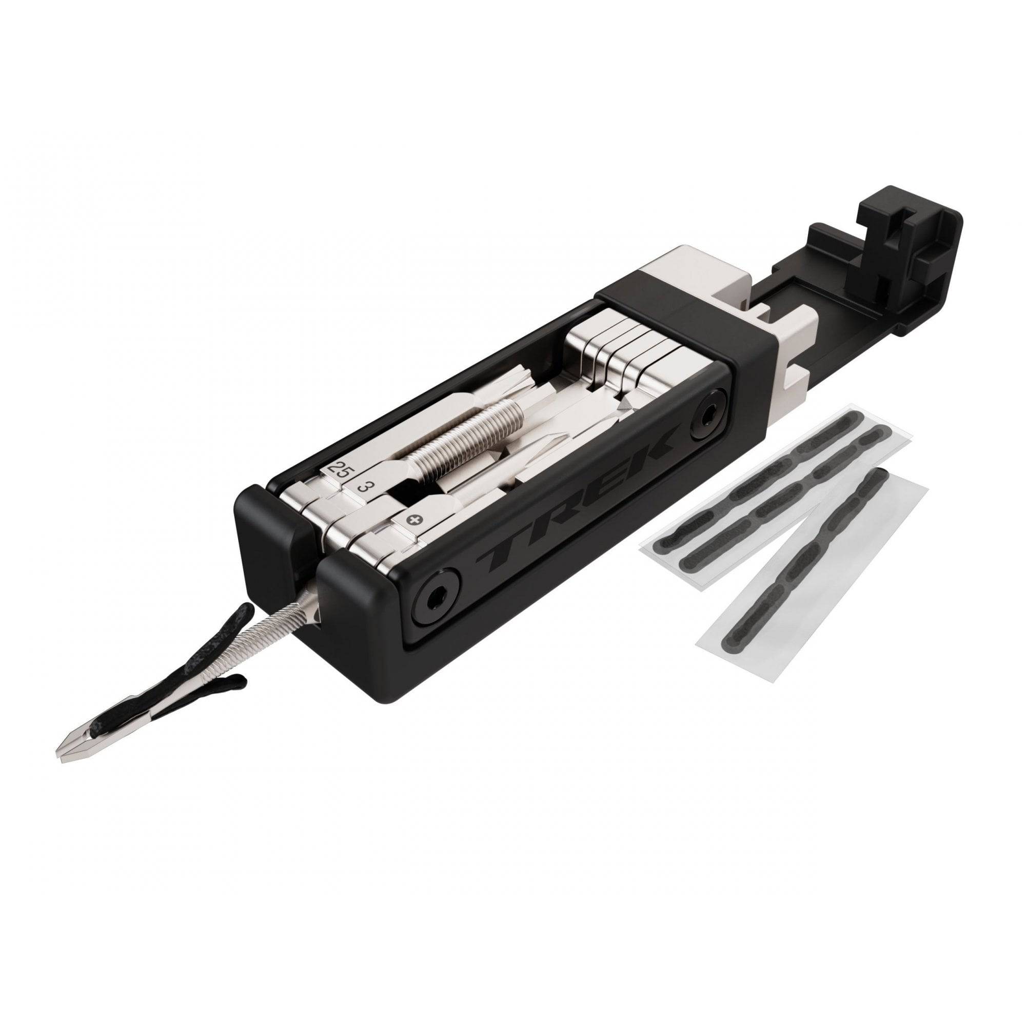 Trek Pro BITS multi-tool in black with 18 functions, compact and durable workshop tool for bike repairs and maintenance.