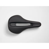 Trek Verse Short Comp bike saddle in black, ergonomic unisex seat, measuring 250mm by 155mm, for comfortable cycling.