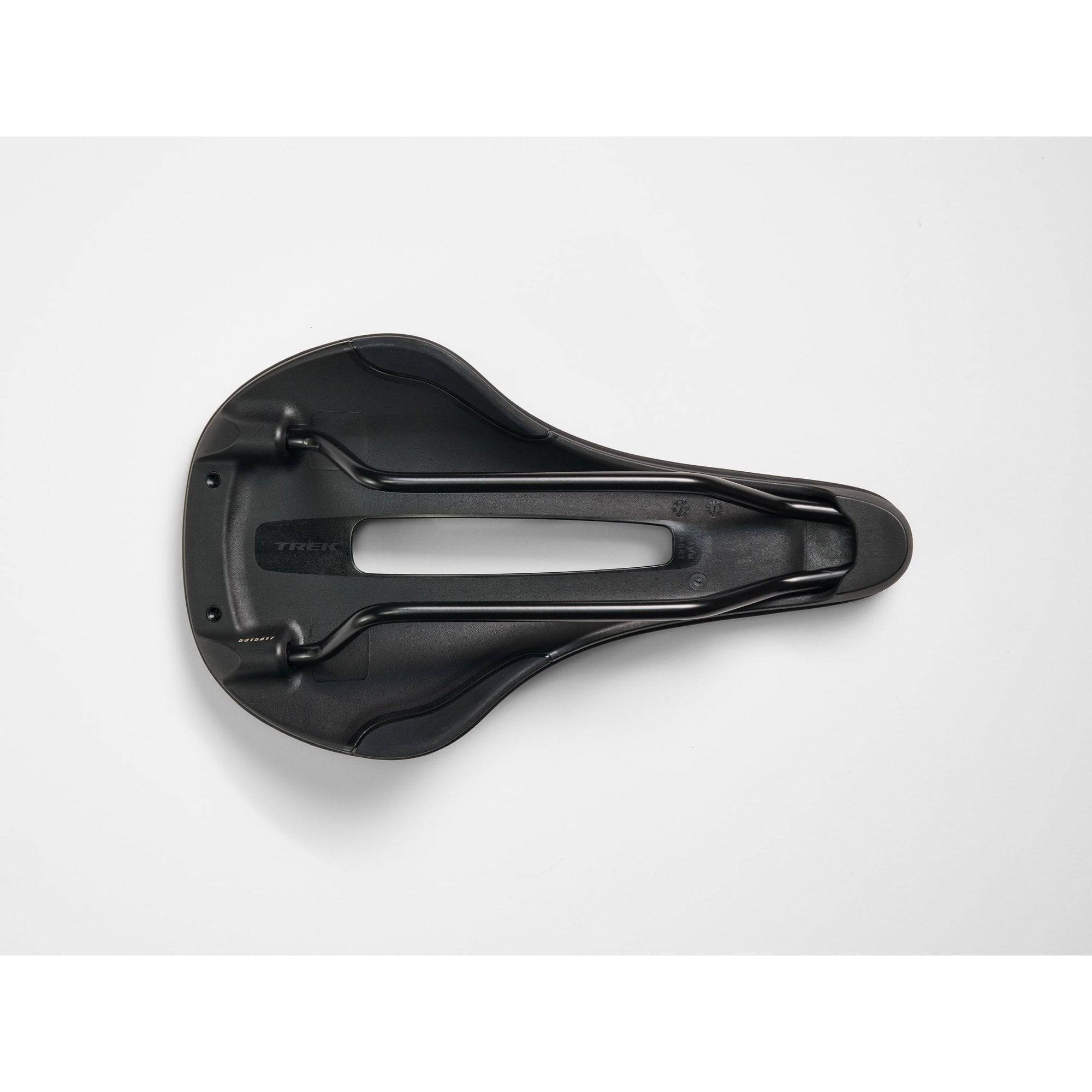 Trek Verse Short Comp bike saddle in black, ergonomic unisex seat, 250mm x 155mm, designed for comfortable cycling.
