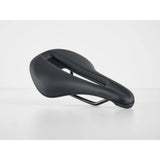 Trek Verse Short Comp bike saddle in black, ergonomic unisex seat with 250mm x 155mm dimensions, designed for cycling comfort.