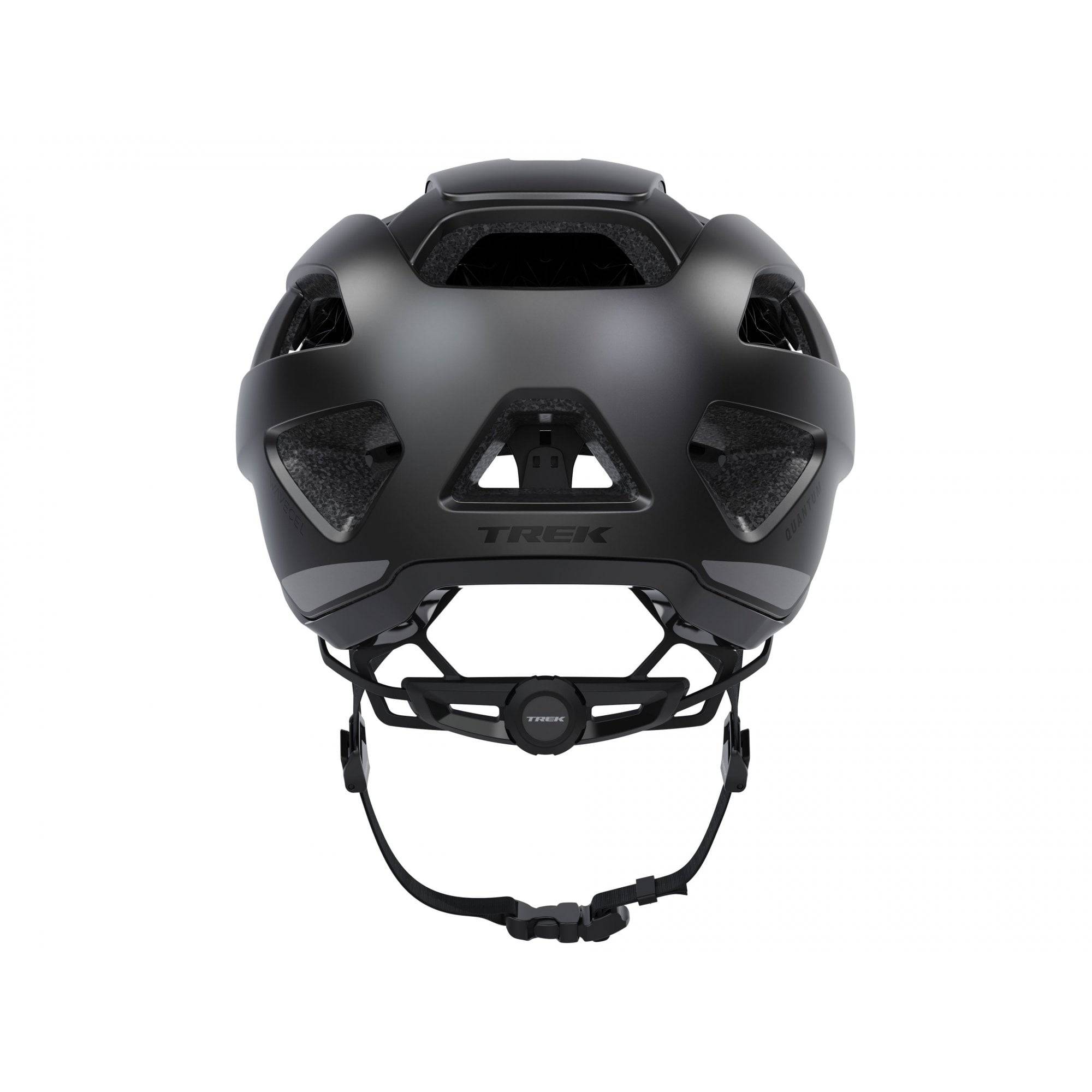 Trek Quantum WaveCel mountain bike helmet with advanced impact protection, shown from the front with adjustable straps.