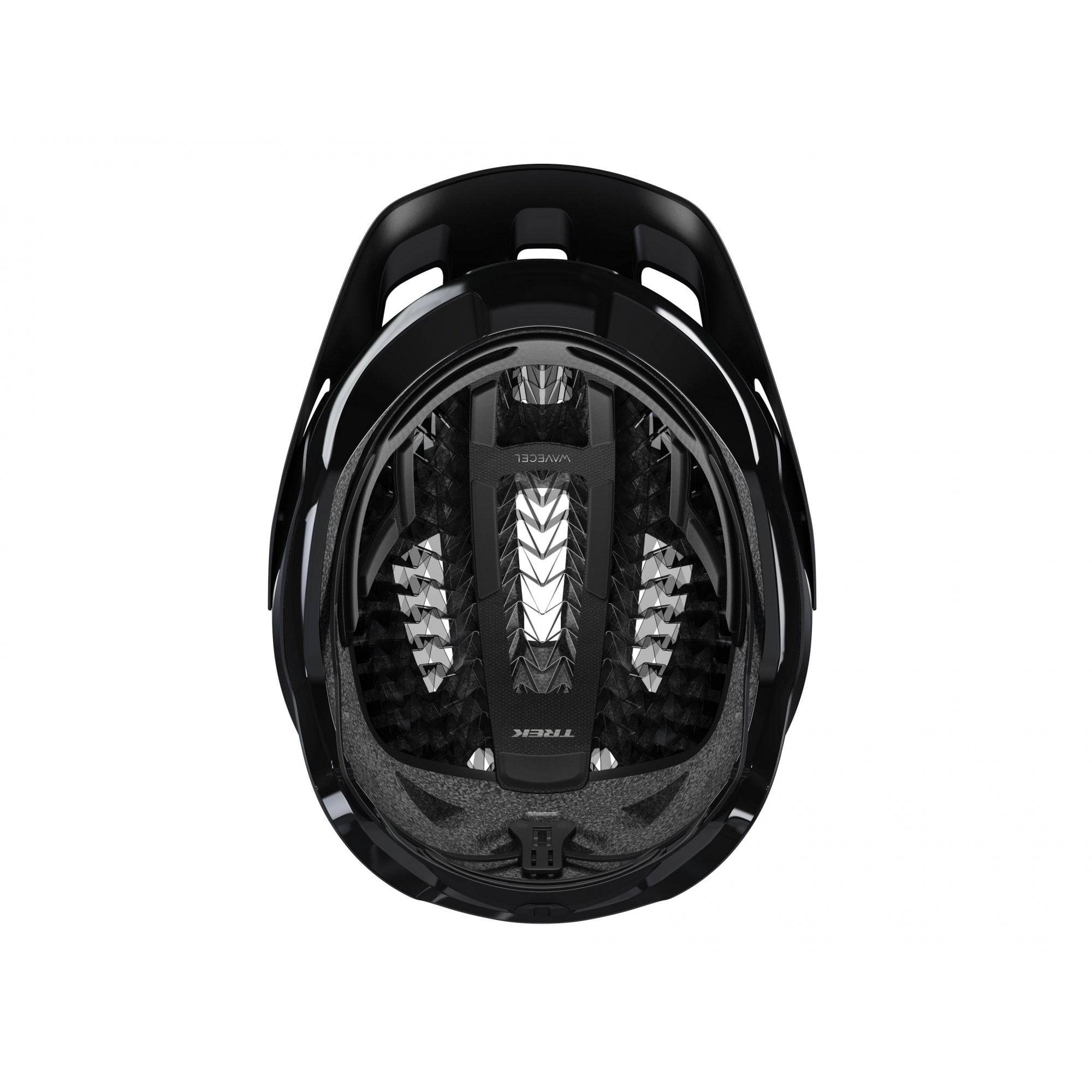 Trek Quantum WaveCel mountain bike helmet with advanced impact protection, featuring aerodynamic design and adjustable straps.