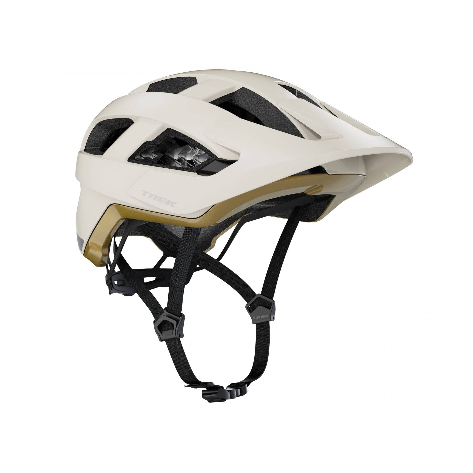 Trek Quantum WaveCel mountain bike helmet with advanced impact protection and adjustable straps, designed for trail riding.