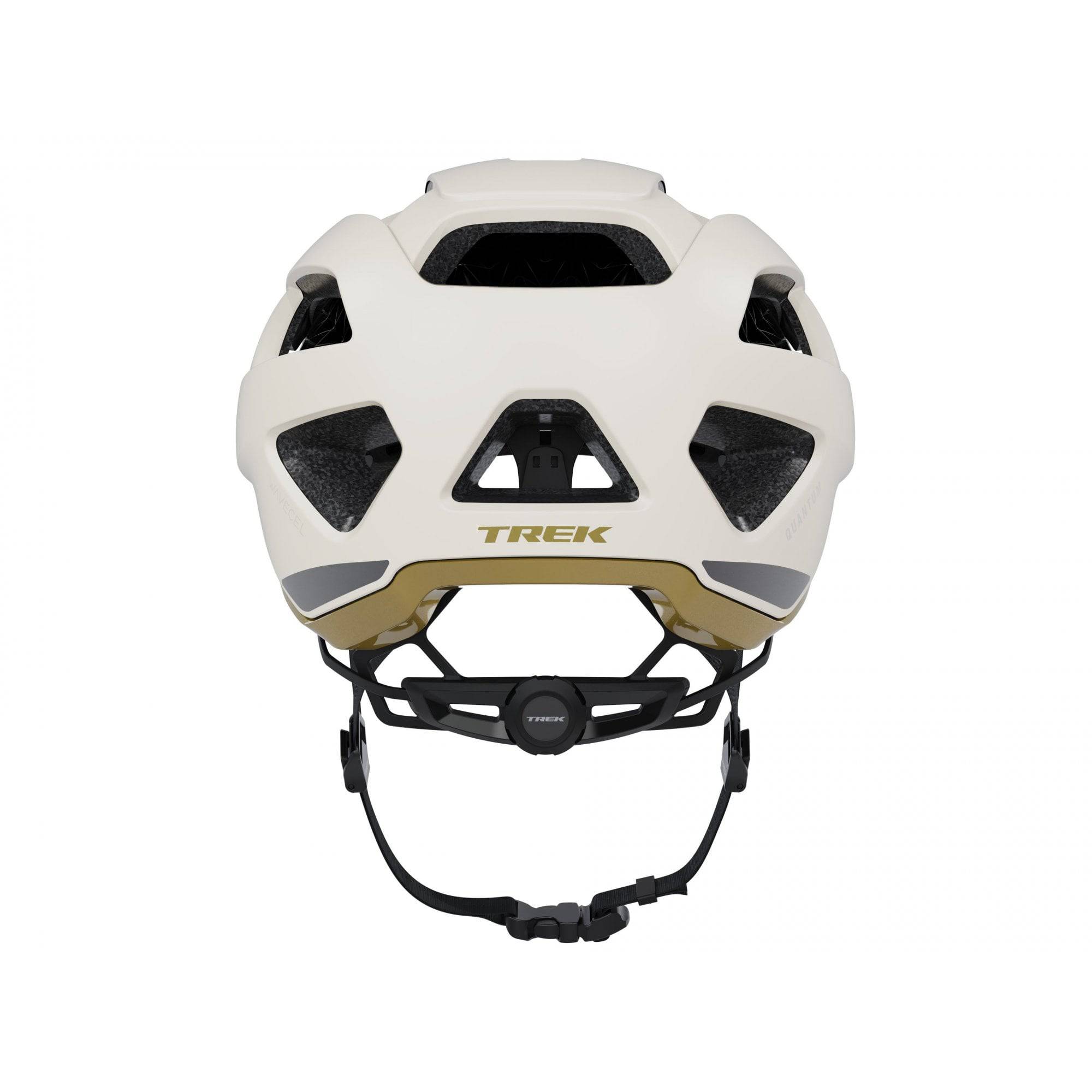 Trek Quantum WaveCel mountain bike helmet with advanced impact protection, shown from the front with adjustable straps.