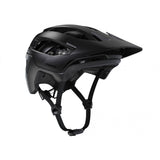 Trek Rally WaveCel mountain bike helmet with impact protection and ventilation, shown on a rider's head.