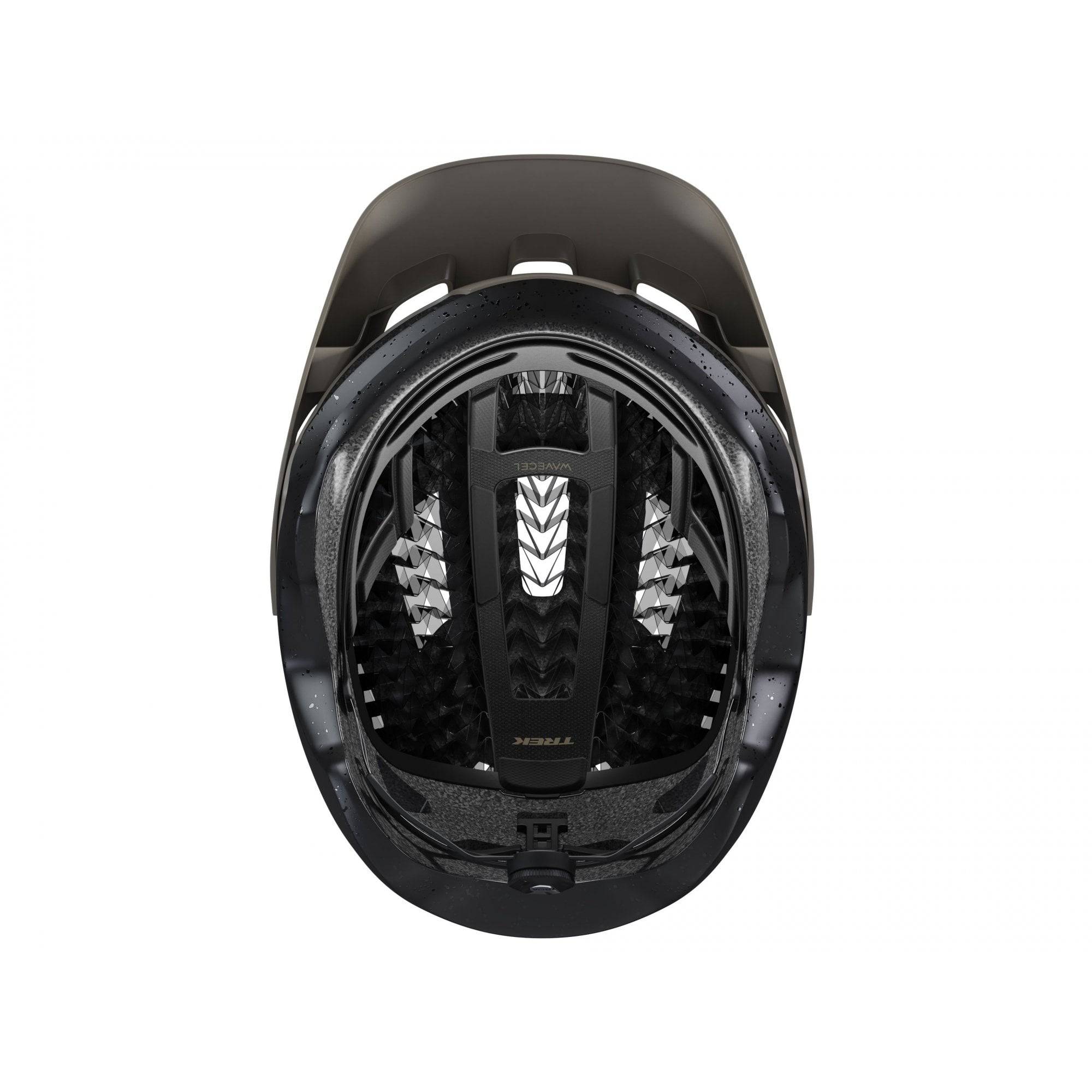 Trek Rally WaveCel mountain bike helmet with enhanced impact protection and ventilation, shown from the front with adjustable straps.