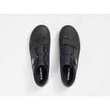 Trek Circuit unisex road cycling shoes in black and red with adjustable straps and stiff sole for performance bike riding.