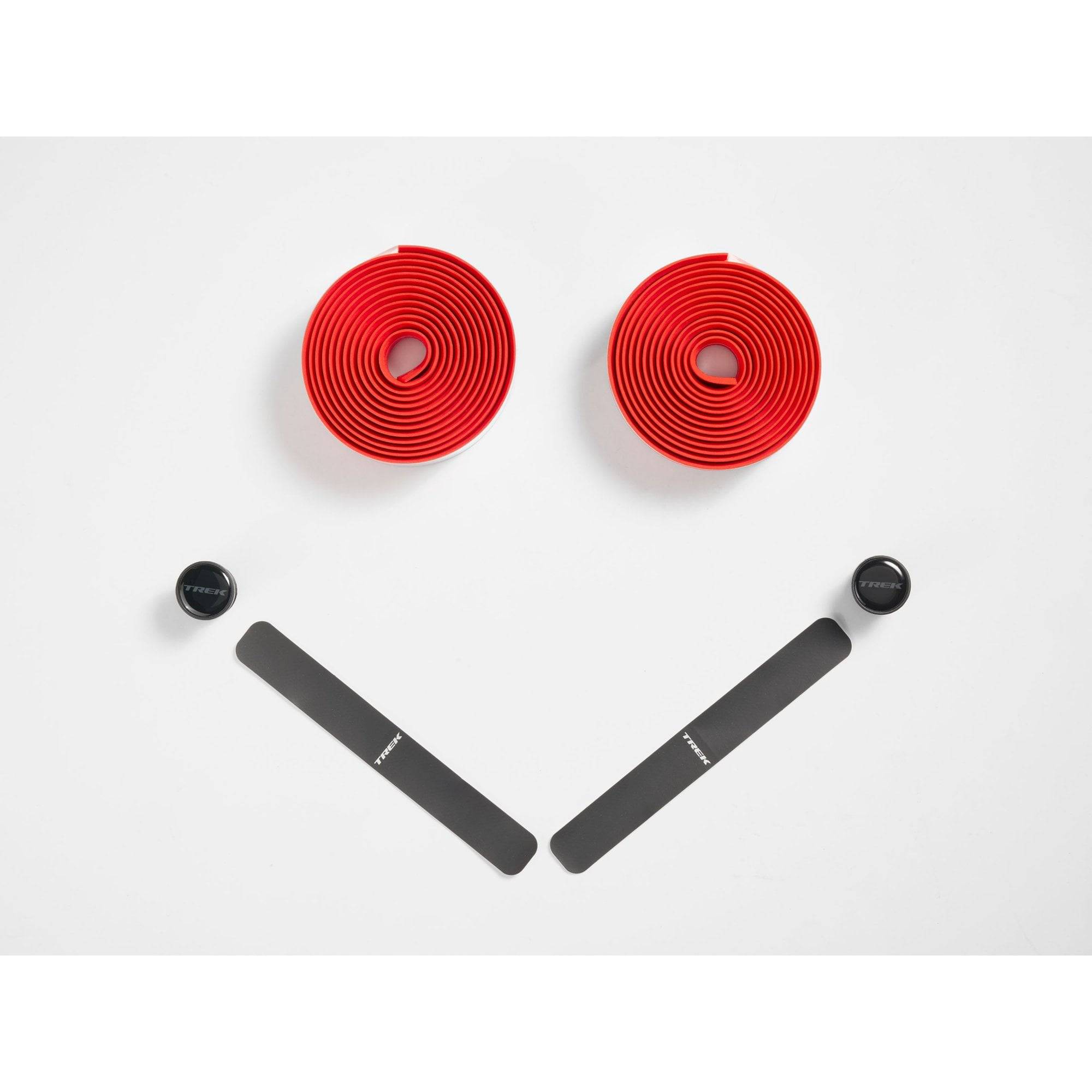 Trek Gel Cork Handlebar Tape Set for road and hybrid bikes, featuring shock-absorbing cushioning on a bike handlebar.