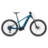 Liv Lurra E+ 2 electric mountain bike with integrated battery and SyncDrive motor, shown with sleek frame and mountain bike tires.