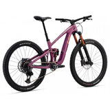 Liv Intrigue X Advanced 0 mountain bike with adjustable geometry and suspension system, shown on rugged trail.