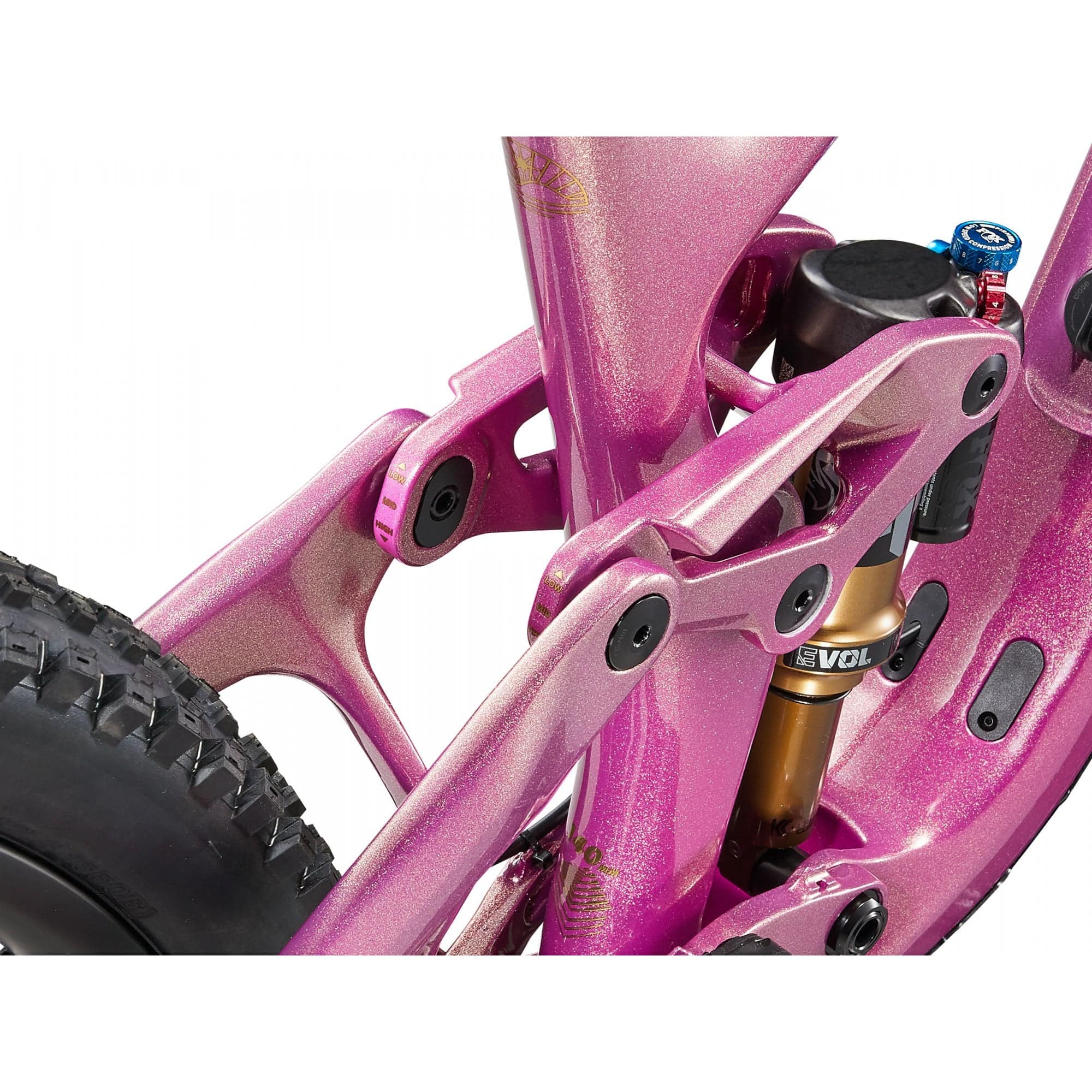 Liv Intrigue X Advanced 0 mountain bike with adjustable geometry and suspension system, shown with sleek frame and rugged tires.