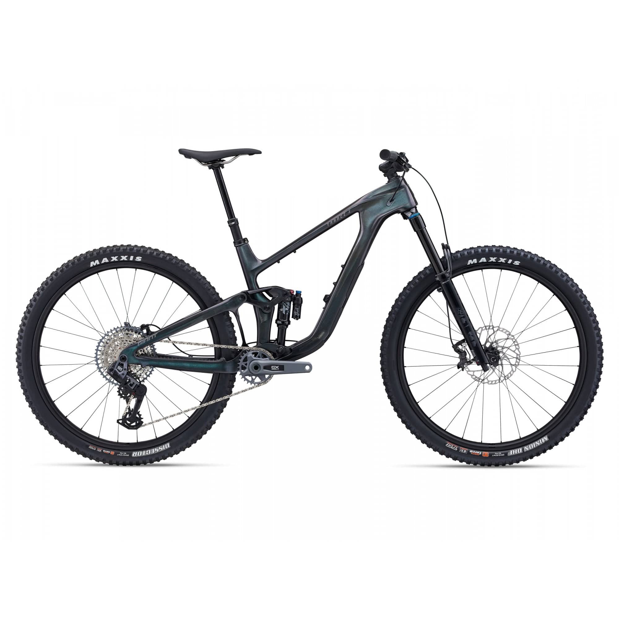Giant Trance X Advanced 1 mountain bike with 29-inch wheels and Maestro suspension, ready for off-road trail riding.