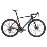 Giant TCR Advanced SL 0 road bike with lightweight frame and SRAM Red eTap AXS electronic groupset, ready for high-performance cycling.
